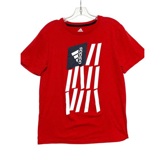 adidas Other - Adidas American Flag USA Shirt Boys XL 18-20 4th of July Patriotic Summer Sporty